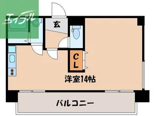 リファレンス浜町【8階】の間取り