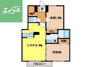 ジュネス・シック【1階】の間取り