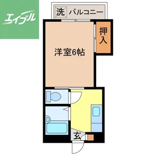 スカイポート南山手【202号室】の間取り