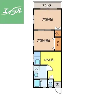 松本ビル(浪の平)【301号室】の間取り