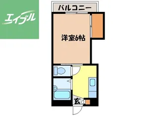 スカイポート南山手【304号室】の間取り