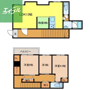 長崎県長崎市彦見町【一戸建】の間取り