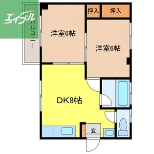 light blue【1F号室】の間取り