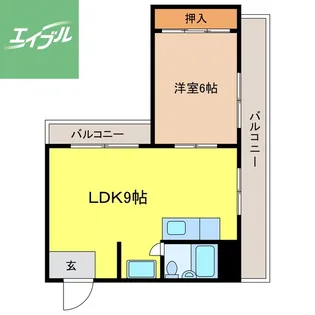 桶屋町七福ビル【9階】の間取り