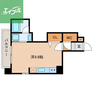 ソラティオ万屋【603号室】の間取り