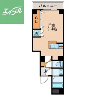 1Rの間取り画像