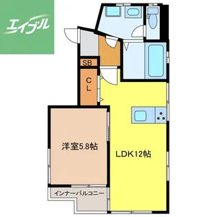 ヴィクトリアピーク桜馬場【3F号室】の間取り