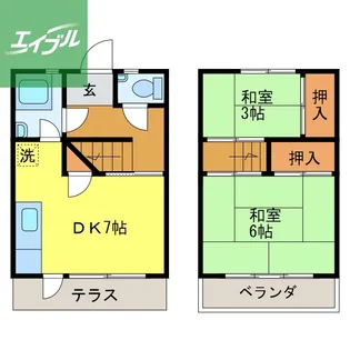 小川アパート【1号室】の間取り