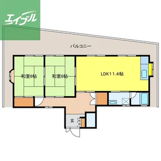 メゾン・ド・コリン【101号室】の間取り