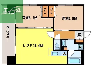 ABITI浜町【3階】の間取り