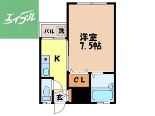 クレインコート東園【306号室】の間取り
