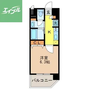 Residence中川【401号室】の間取り