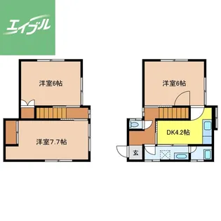 テラスハウス上小島【A号室】の間取り