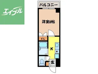 ブリアンジュールM&Y【405号室】の間取り