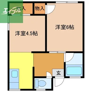 ファボリート愛宕【103号室】の間取り