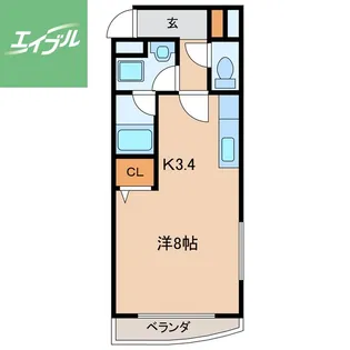 モンパルト万屋【6階】の間取り