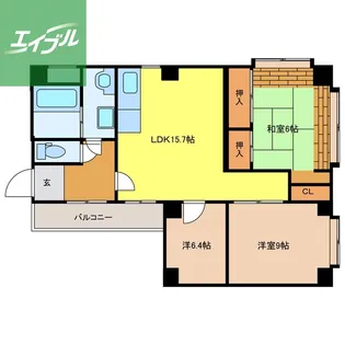 中島ビル【2F号室】の間取り