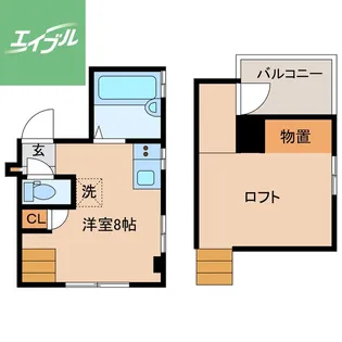ヴィクトリアピーク松ヶ枝【401号室】の間取り