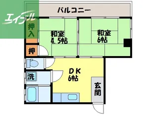 中川ビル【301号室】の間取り