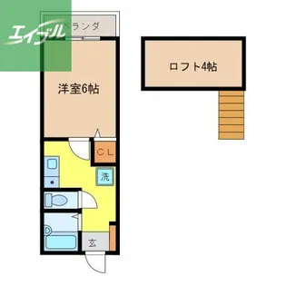 ウッドハイム【202号室】の間取り