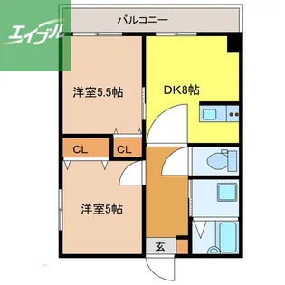 大野ビル【202号室】の間取り