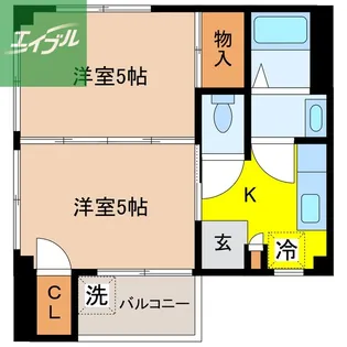 リバティハイム【201号室】の間取り