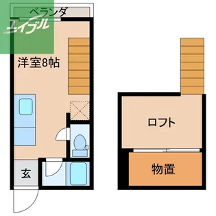 プリムローズ長崎【203号室】の間取り