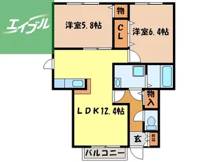 ジュネス コート【1階】の間取り