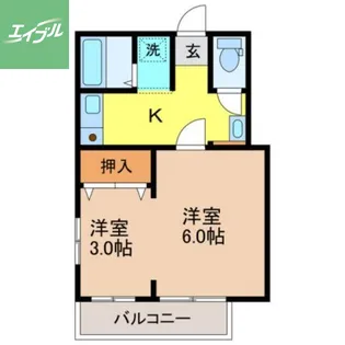 2Kの間取り画像