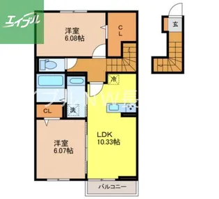 サニーフラワーハウス【2階】の間取り