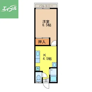 ハーモニー滑石【202号室】の間取り