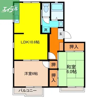 長崎県長崎市葉山2丁目【アパート】の間取り