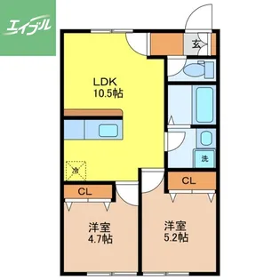 田中ハイツⅡ【202号室】の間取り