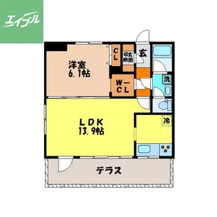 レジデント京泊【101号室】の間取り