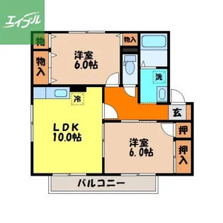 セジュールM C棟【2階】の間取り