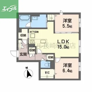 シャーメゾンステージ時津町【1階】の間取り