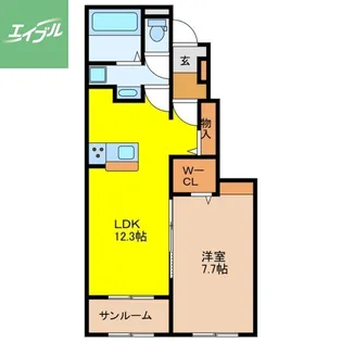 カーサフェリーチェⅠ【1階】の間取り
