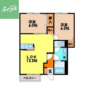 サクシード【1階】の間取り