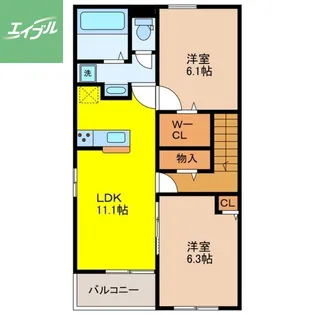 長崎県長崎市西海町【アパート】の間取り