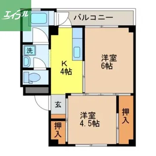 ビレッジハウス時津1号棟【4階】の間取り