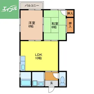 長崎県西彼杵郡時津町久留里郷【アパート】の間取り