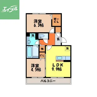 ICHI宮の下【2階】の間取り