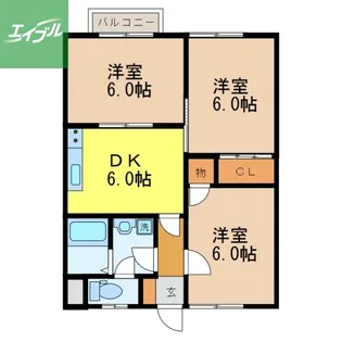 コーポ村松【1階】の間取り