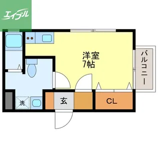 道ノ尾SC【121号室】の間取り