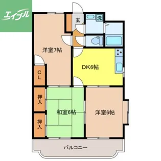 プレシャスコート時津【302号室】の間取り