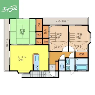 長崎県西彼杵郡長与町嬉里郷【一戸建】の間取り