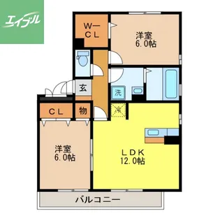 リビングタウン長与Ⅱ【3階】の間取り