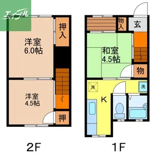 コーポ滑石【3号室】の間取り