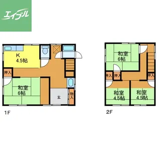 長崎県西彼杵郡時津町久留里郷【一戸建】の間取り