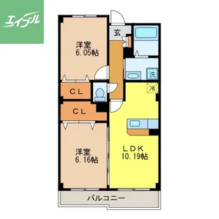 メゾン・カレ【3階】の間取り